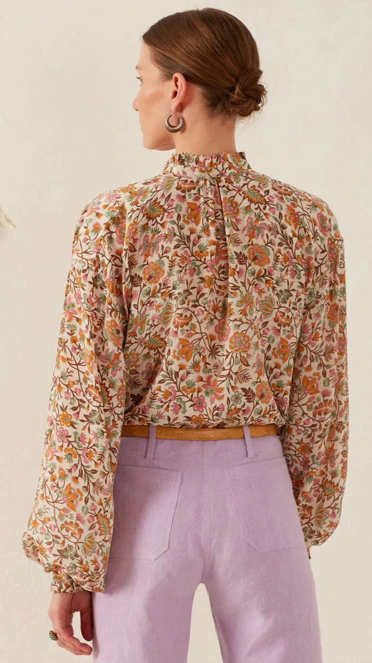 Alix of Bohemia Poet Garden Party Silk Blouse