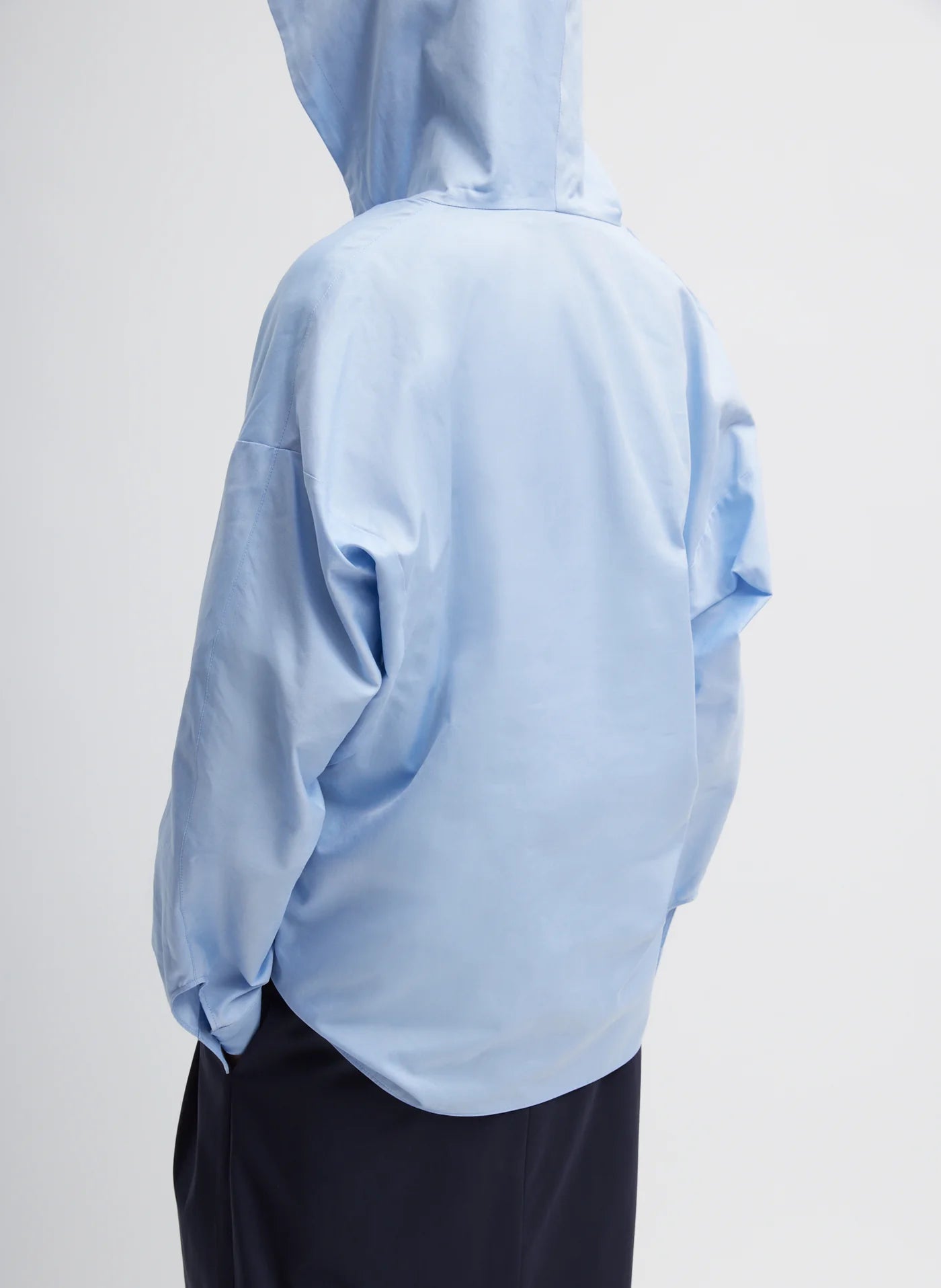 Tibi Oxford Shirting Hooded Shirt