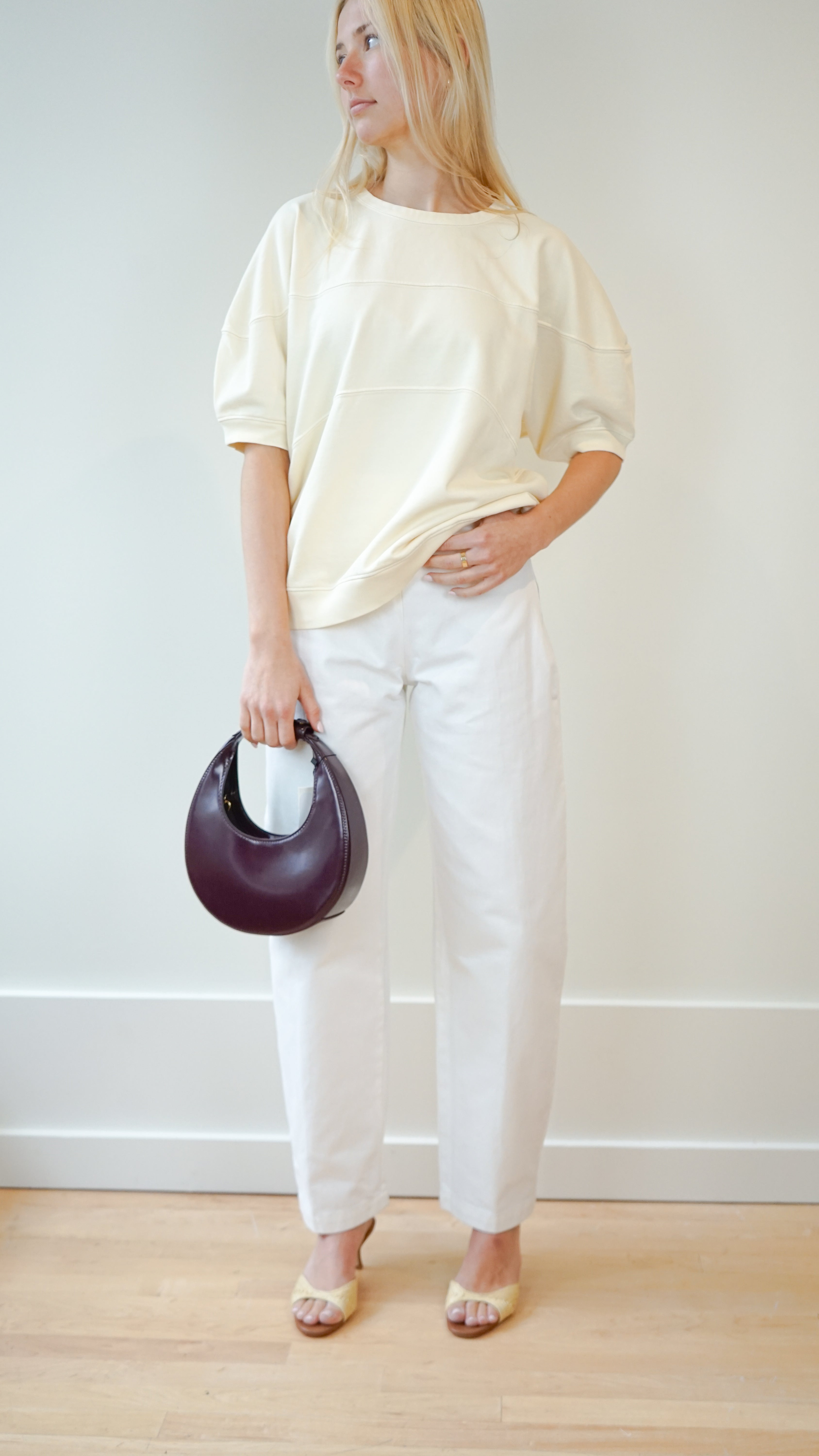 Rachel Comey Football Sweatshirt in Meringue