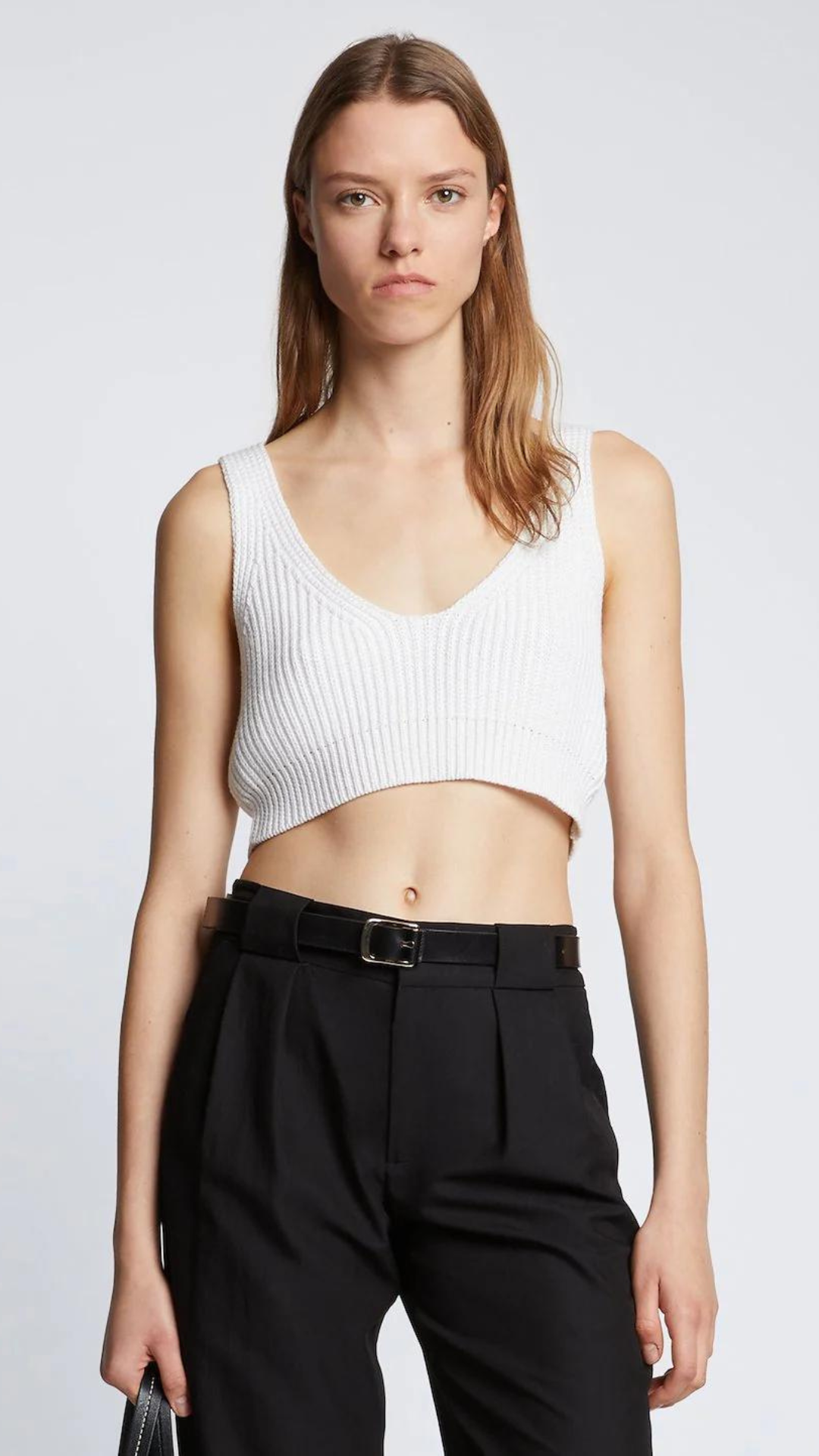 PSWL Ribbed Cotton Cropped Top
