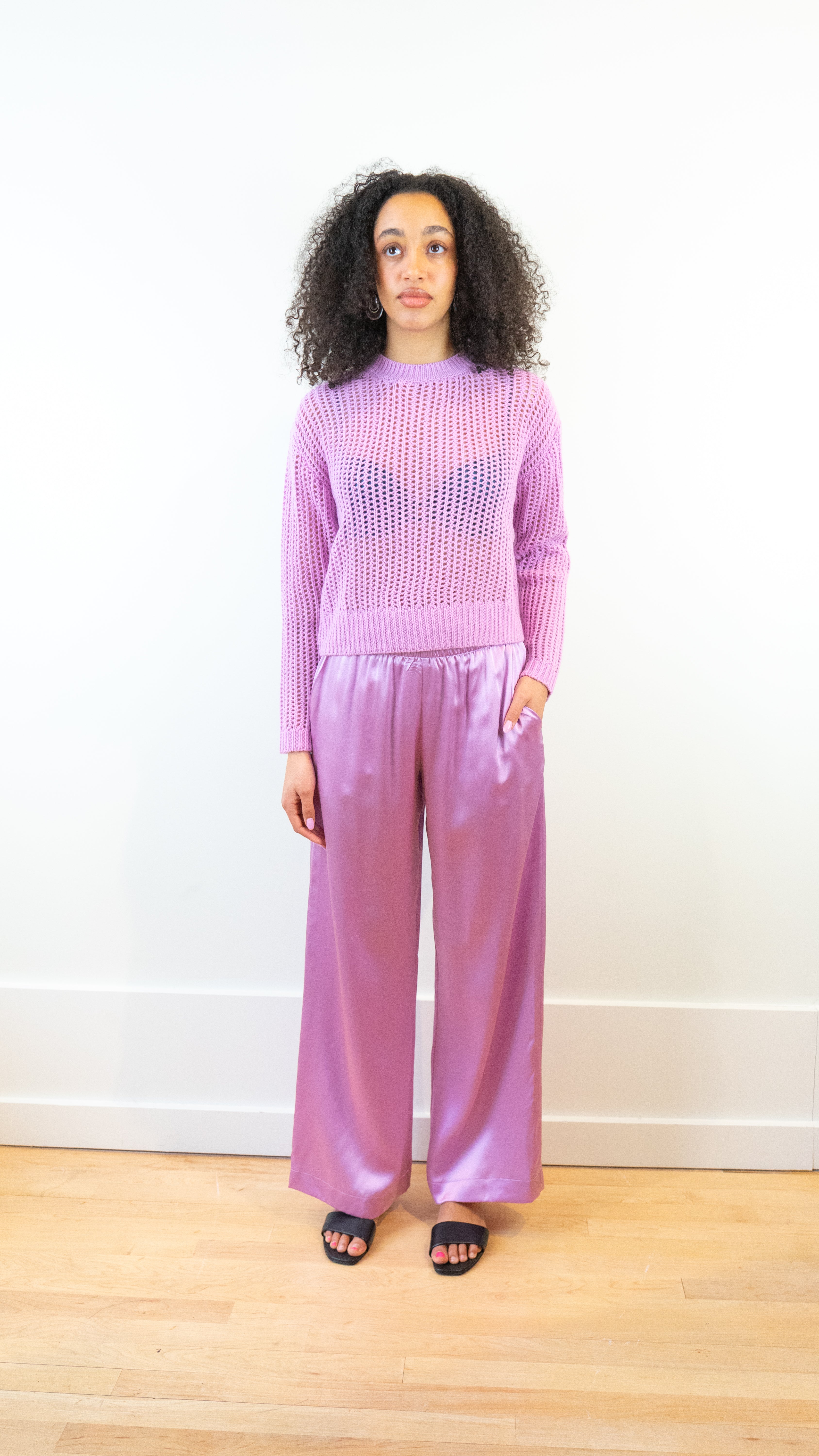 Sablyn Marci Relaxed Crewneck in Orchid