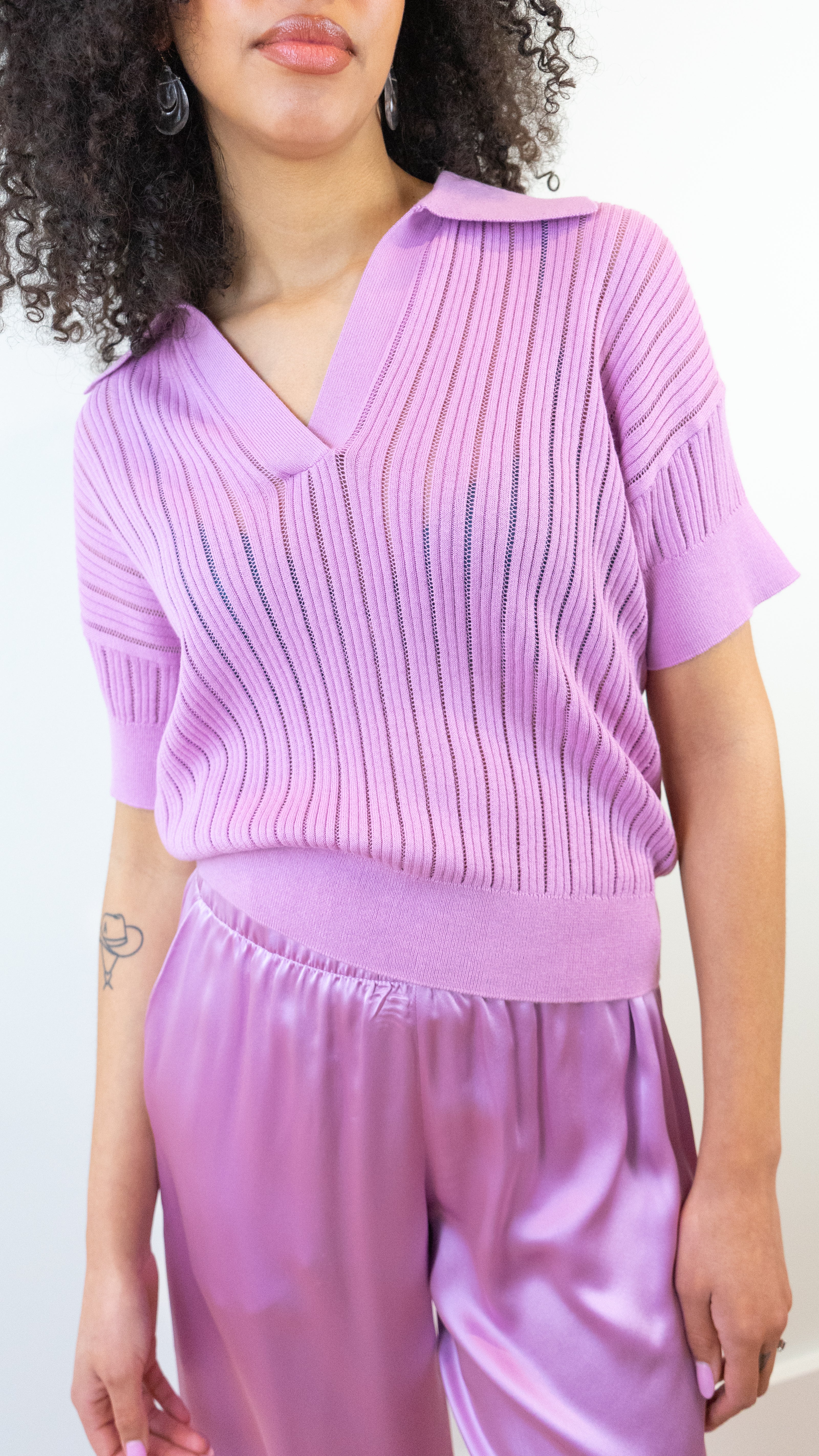 Sablyn Mirabelle Relaxed Polo in Orchid