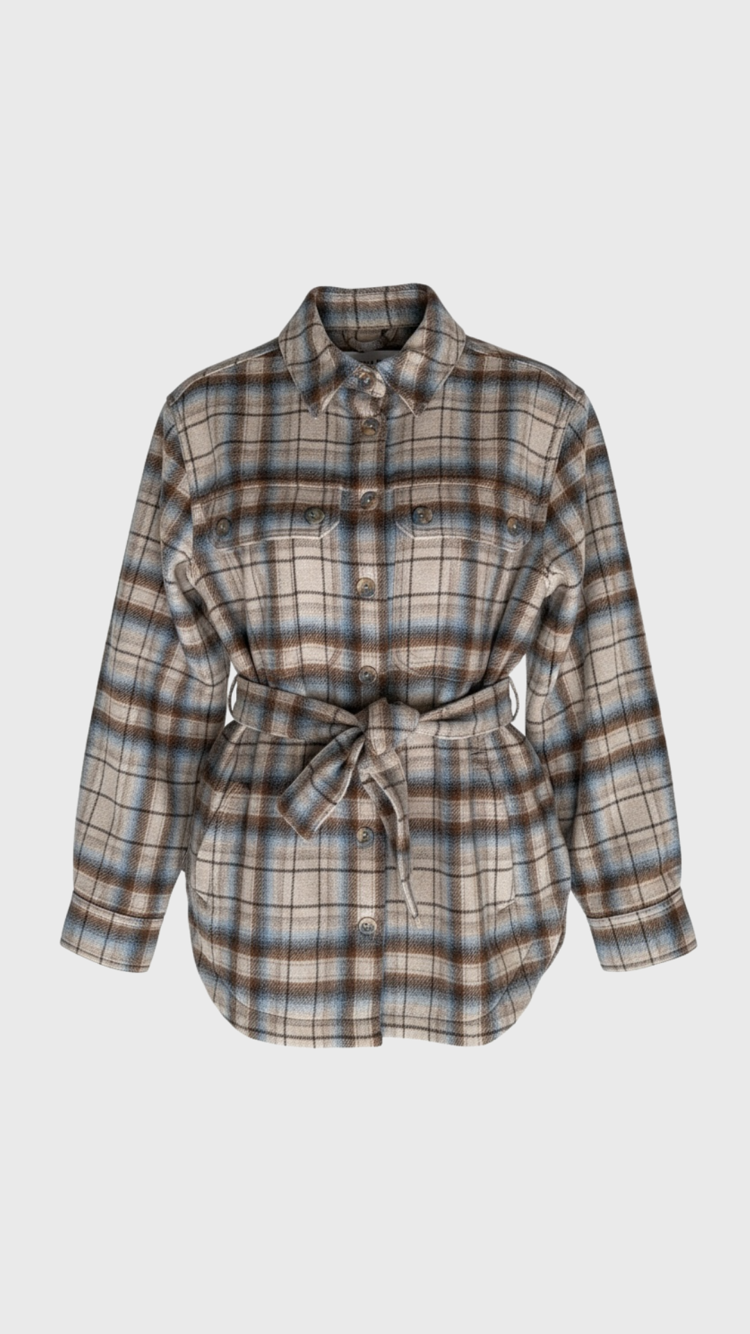 Veronica Beard Mikaela Plaid Shacket in Whisky Multi