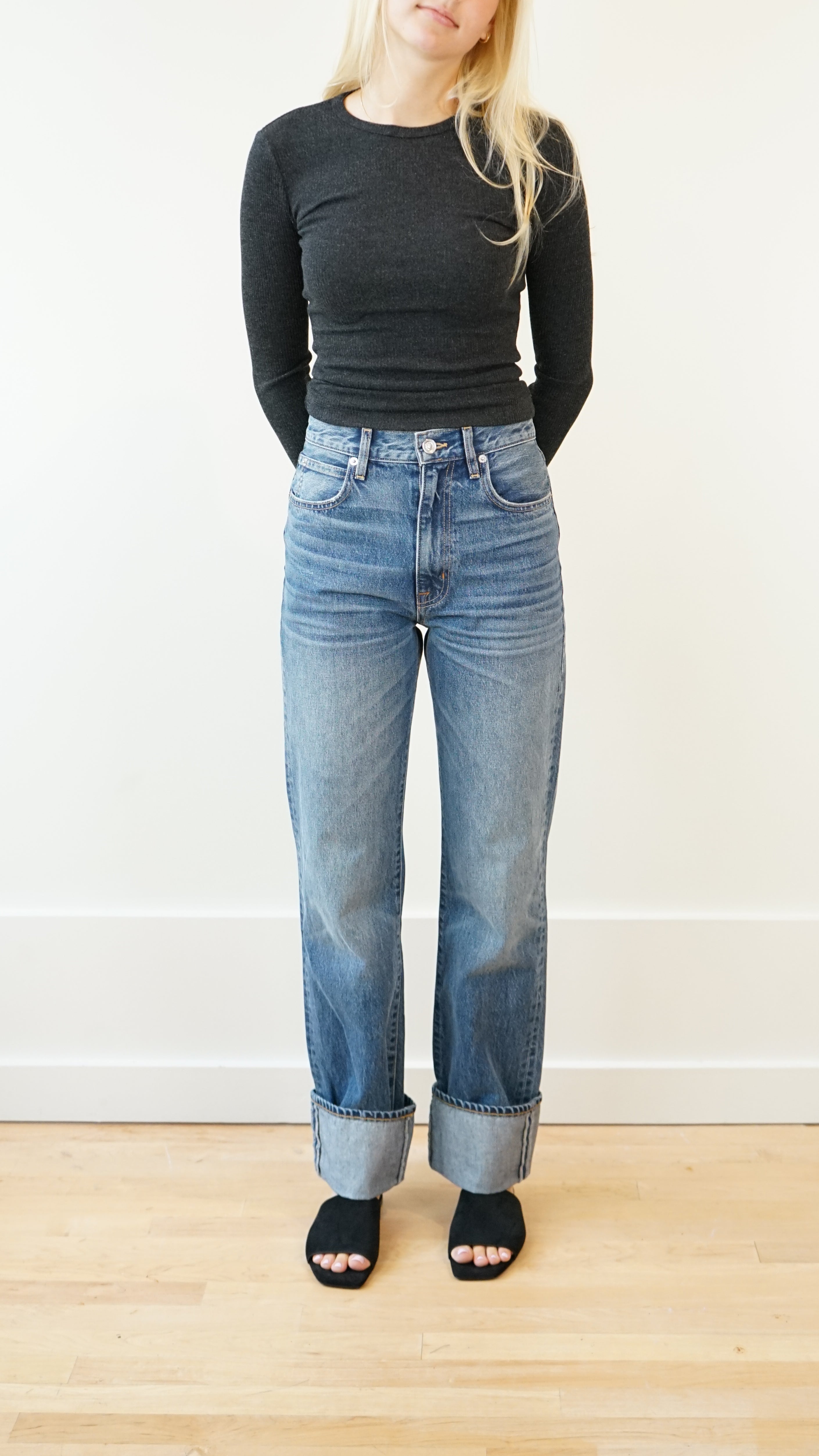 SLRVAKE London Turn Up Jean in Long Way Home