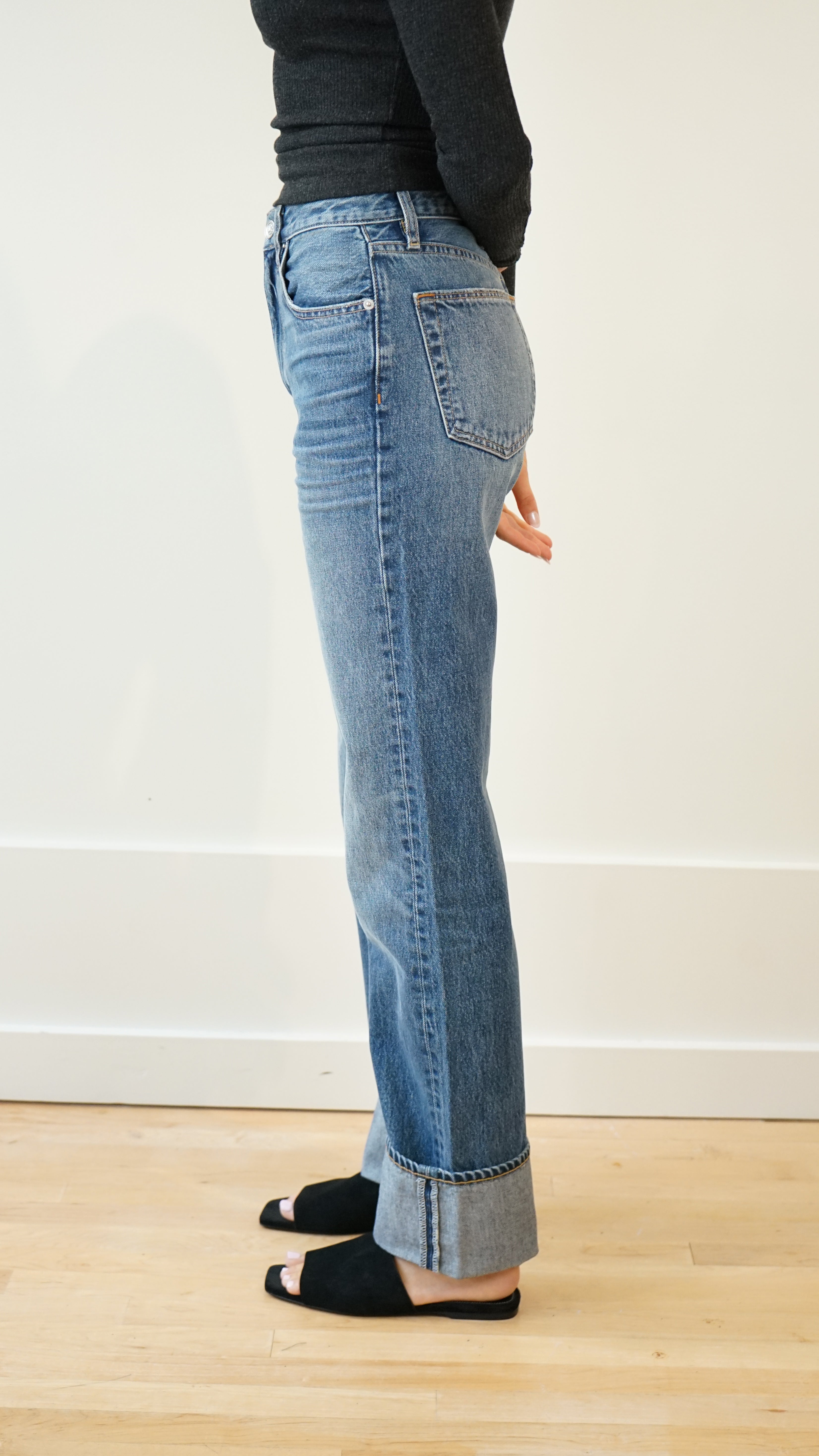 SLRVAKE London Turn Up Jean in Long Way Home