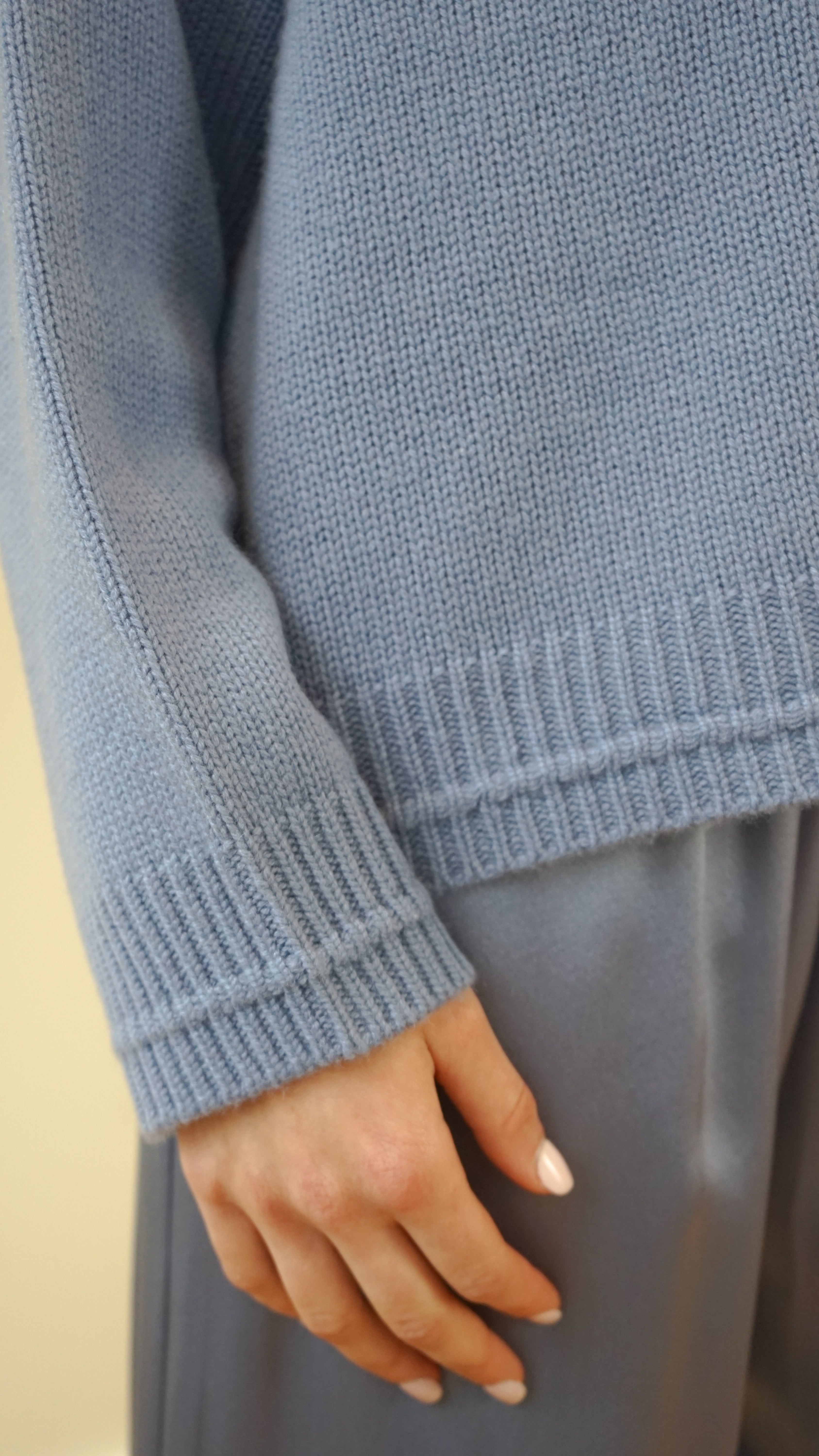Sablyn Alston Boyfriend Crewneck in Dusty Periwinkle