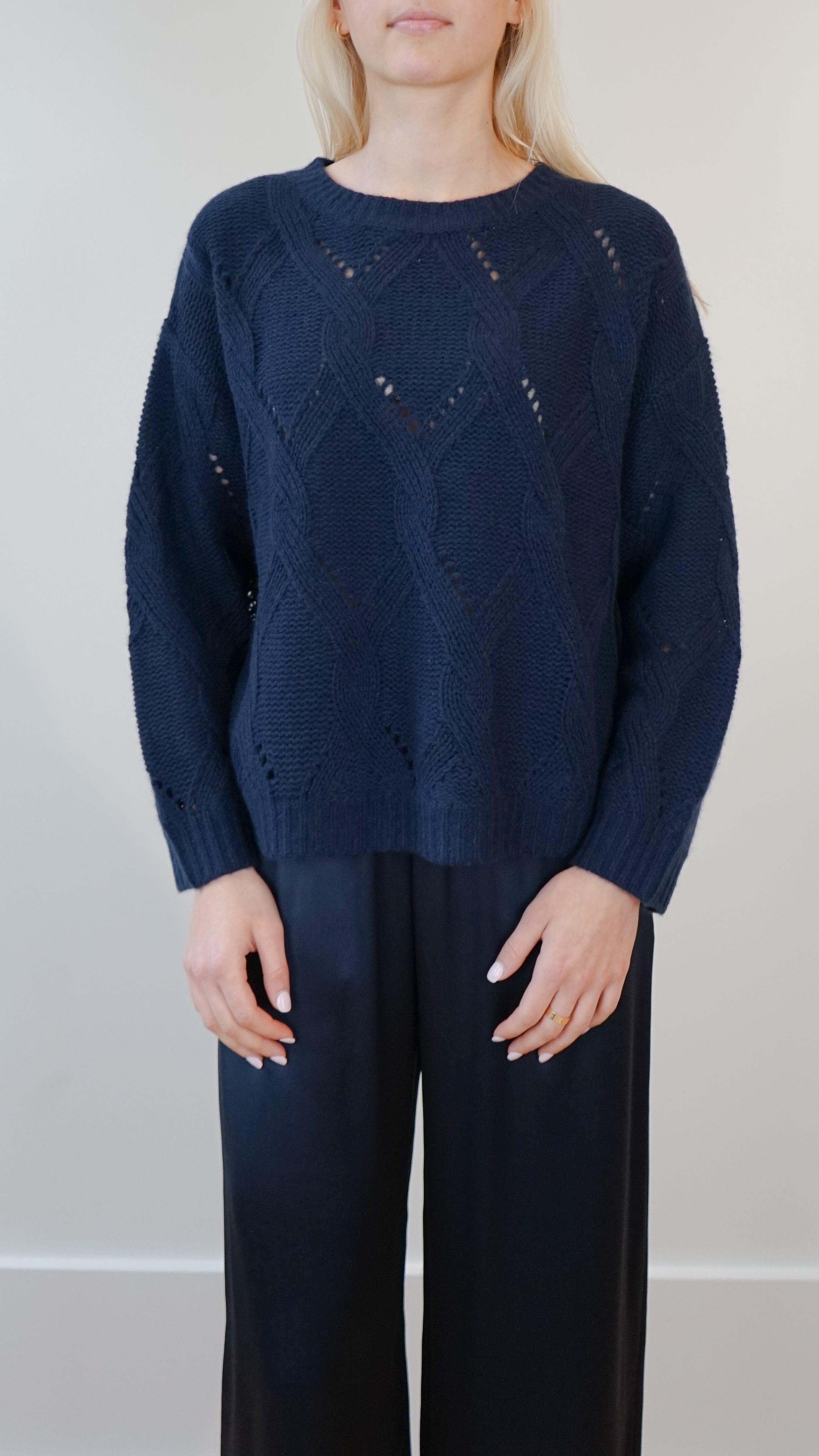 Sablyn Gia Crewneck Sweater in Midnight Navy