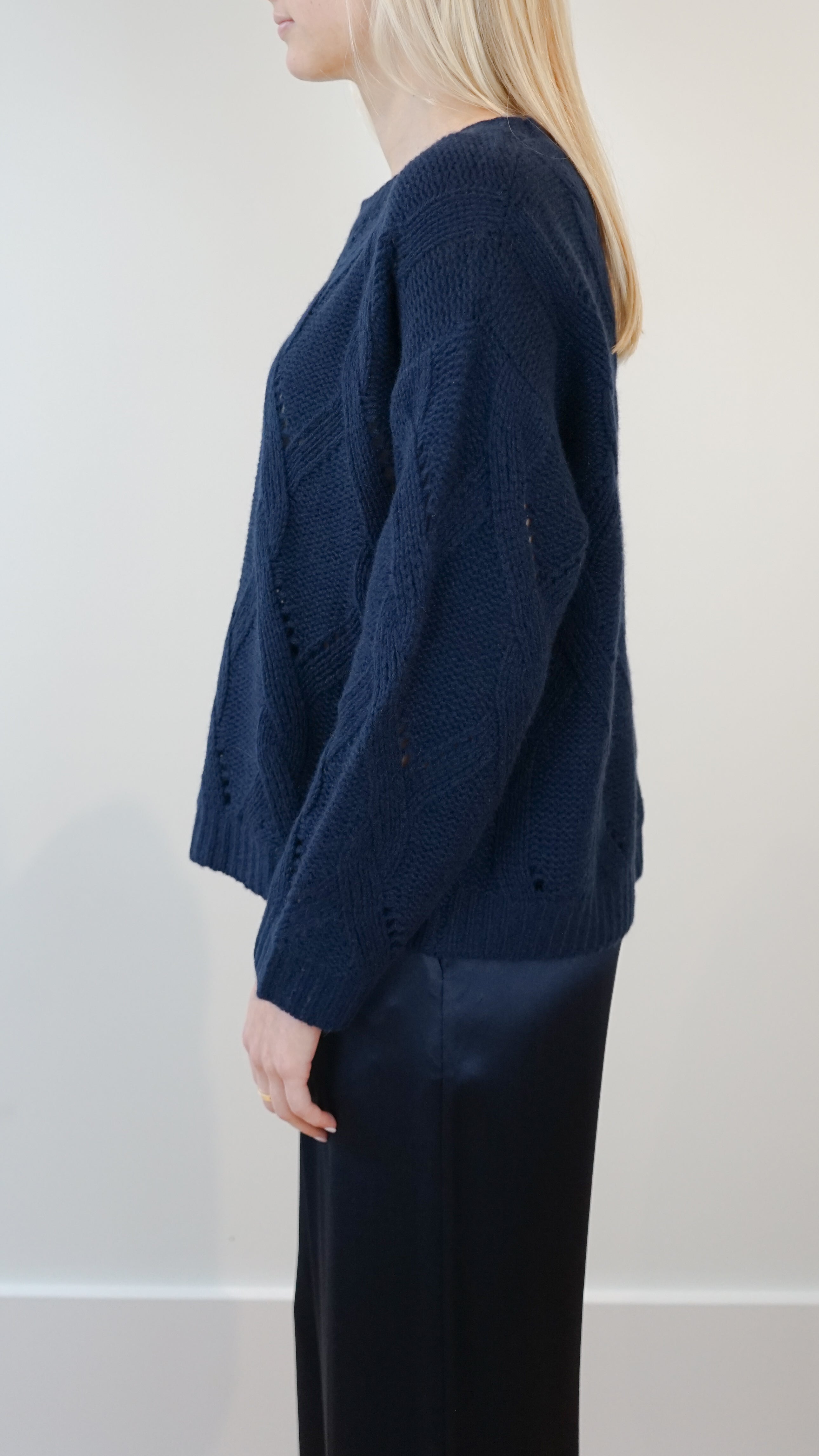 Sablyn Gia Crewneck Sweater in Midnight Navy