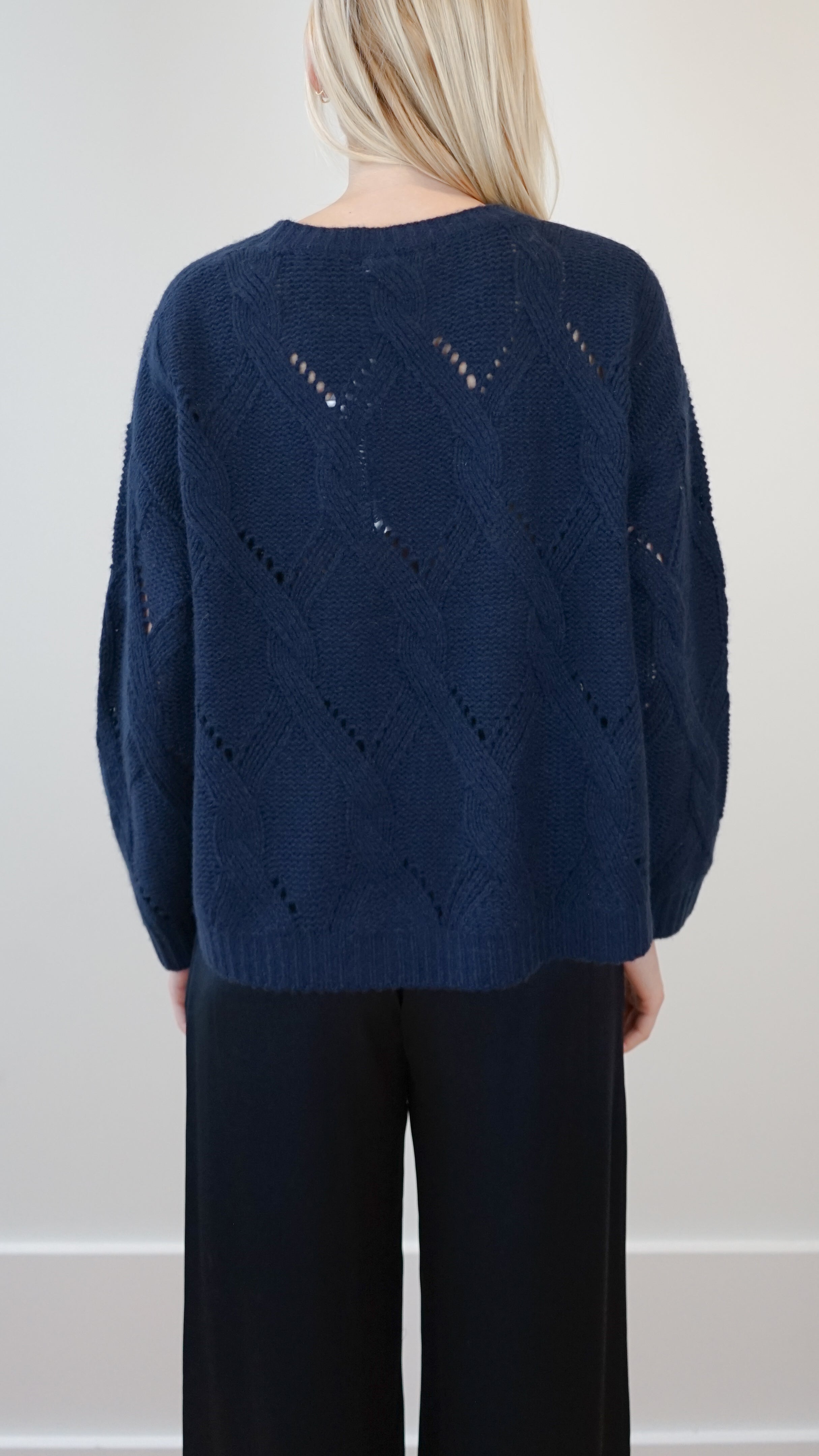 Sablyn Gia Crewneck Sweater in Midnight Navy