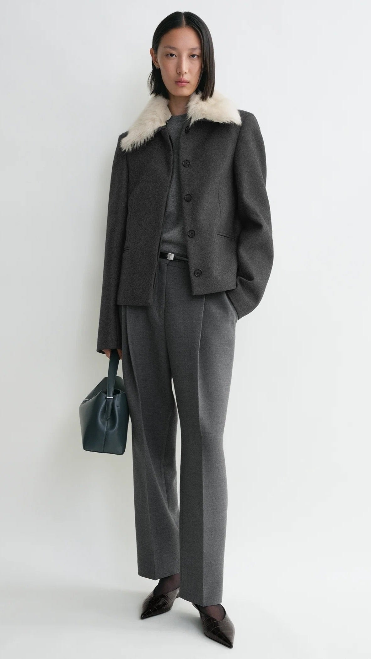 Toteme Shearling Collar Jacket