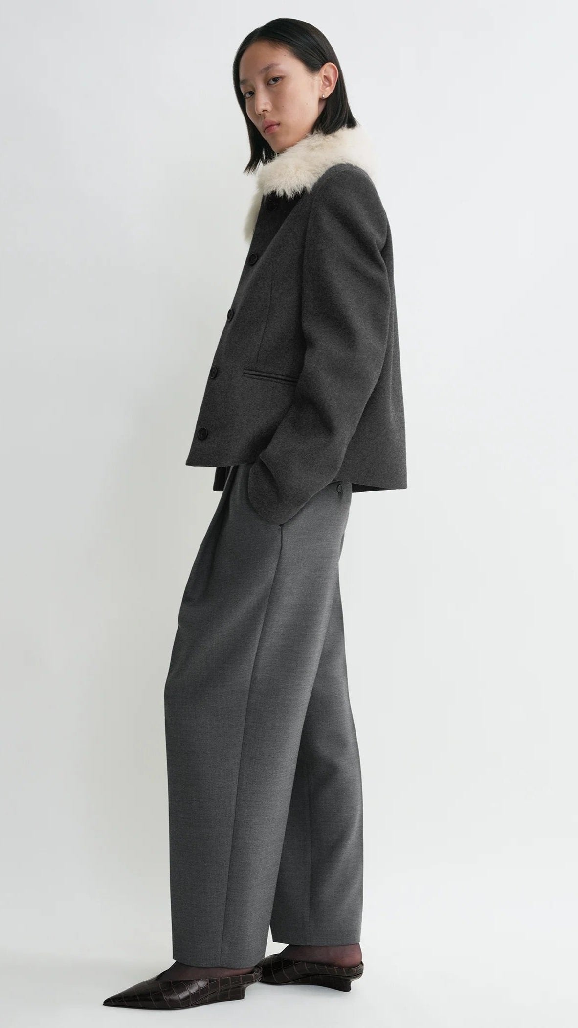 Toteme Shearling Collar Jacket