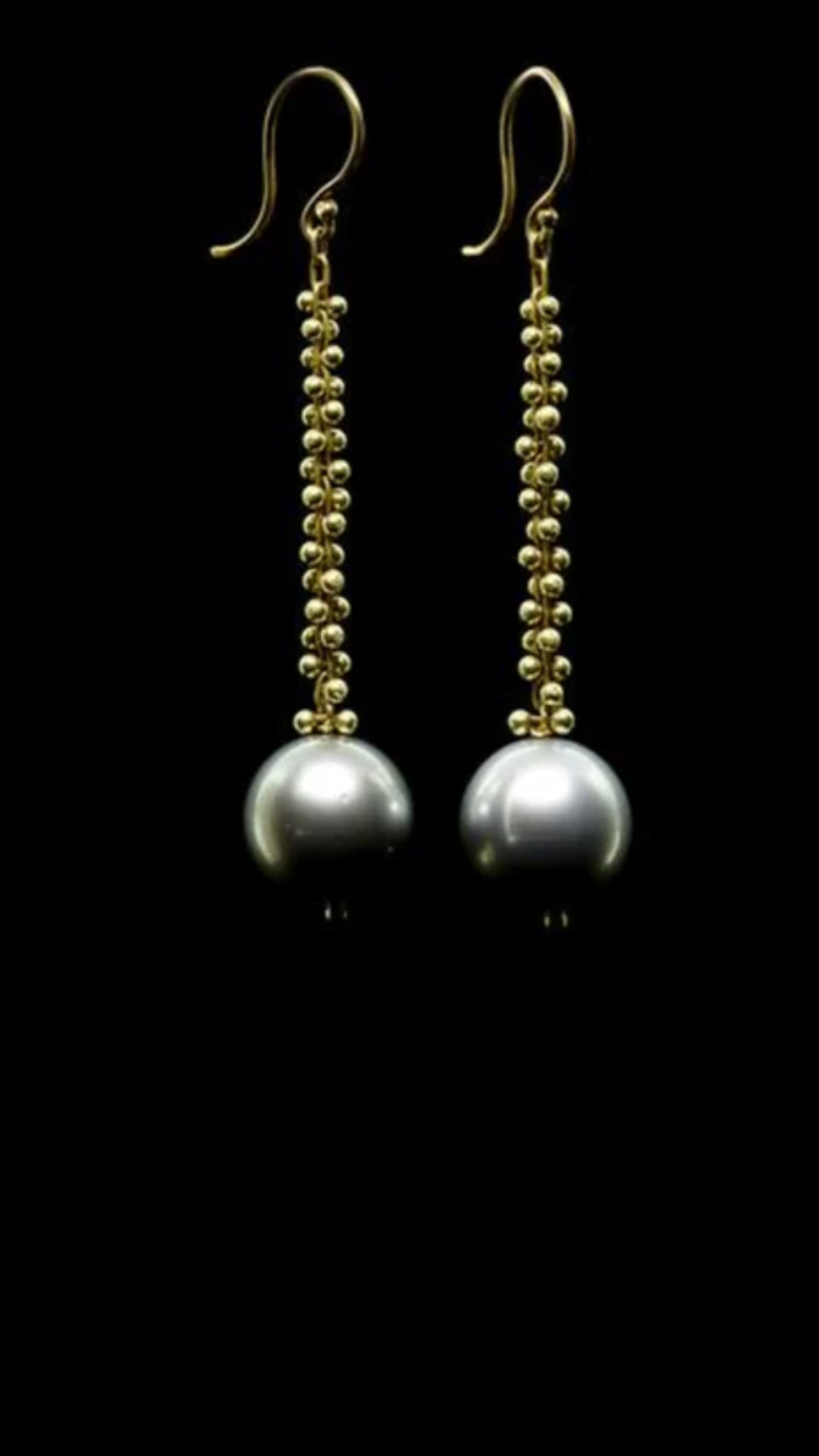 Ten Thousand Things Beaded Tahitian Pearl Earrings