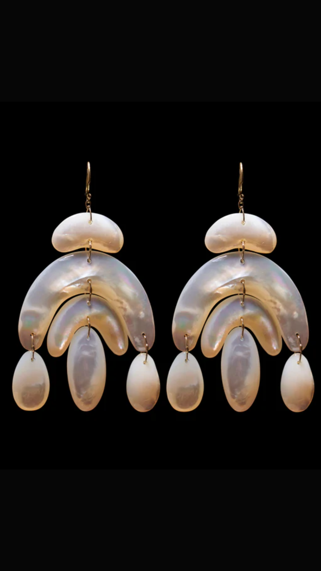 Ten Thousand Things Mother of Pearl Totem Chandelier Earrings