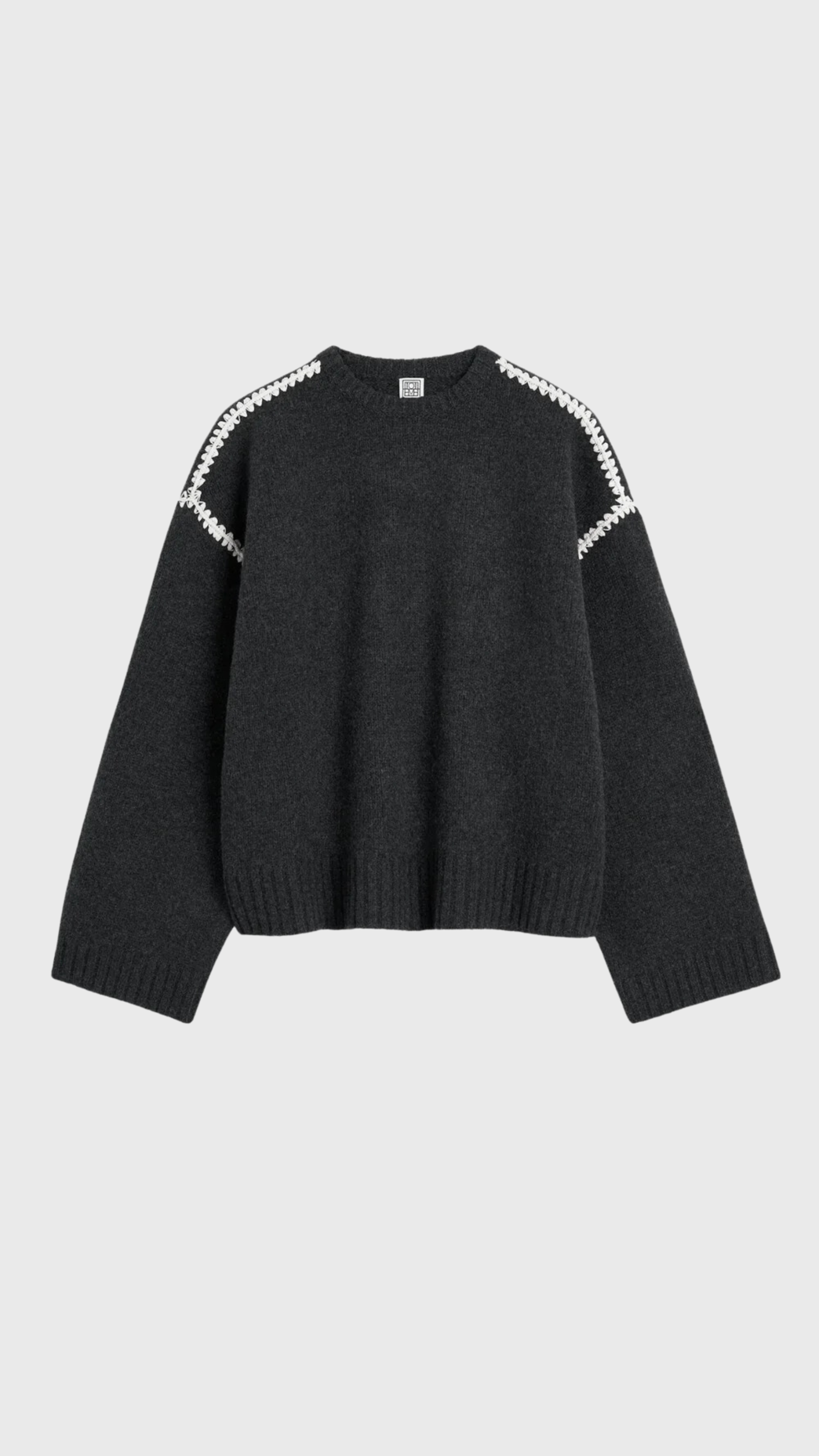 Toteme Embroidered Wool Cashmere Knit