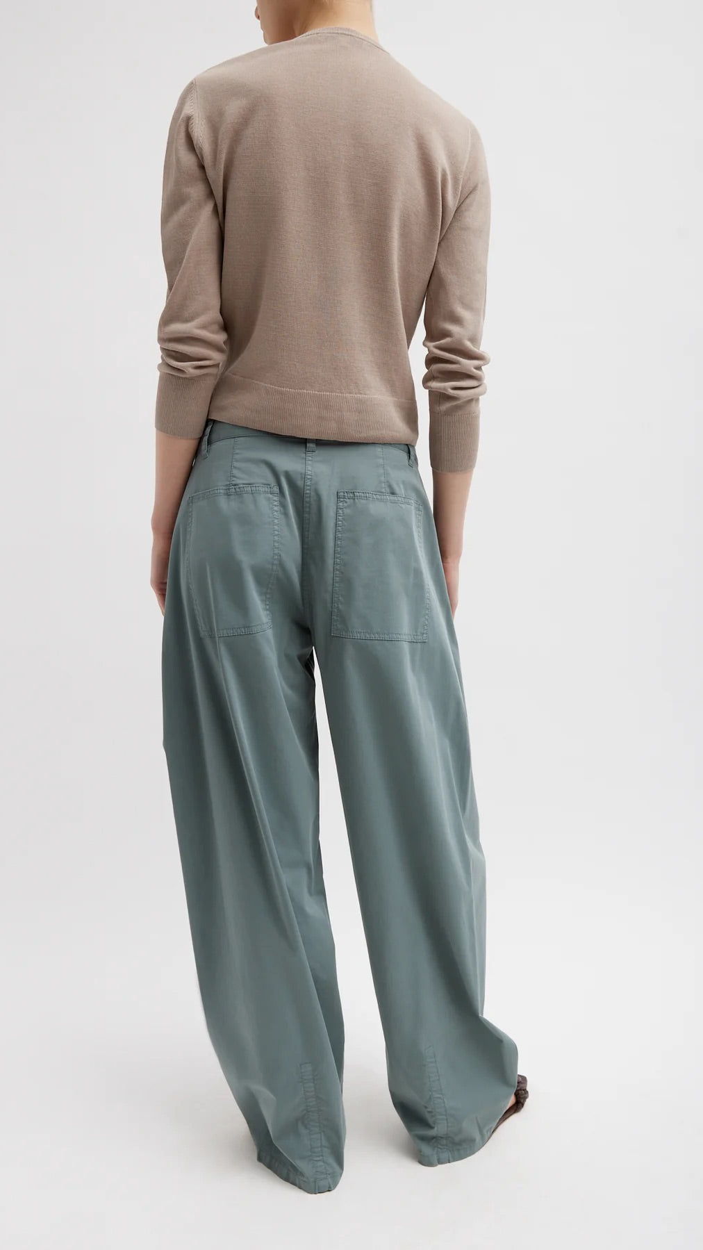 Tibi Garment Dyed Silky Cotton Sid Pant