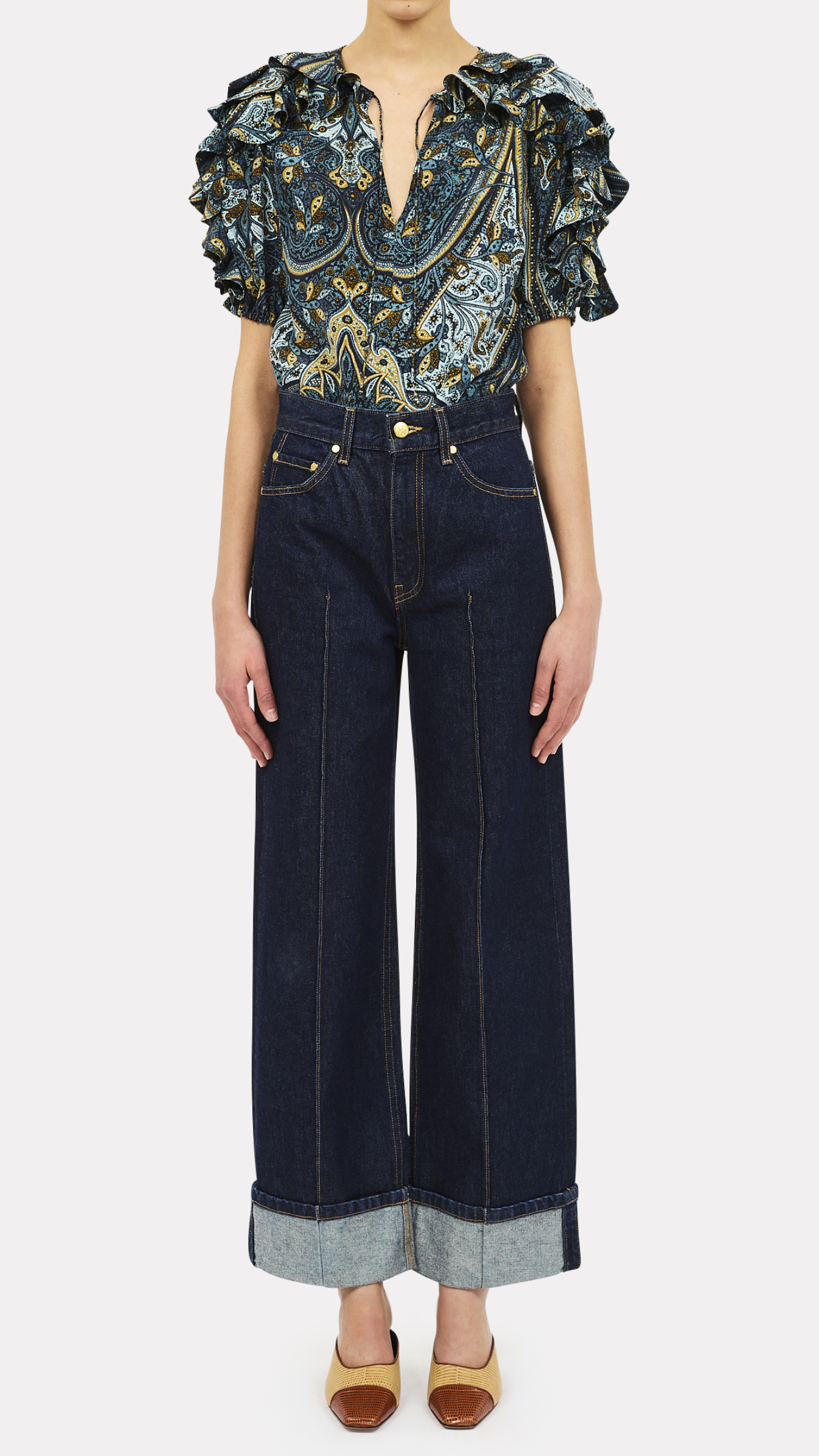 Ulla Johnson The Stretch Genevieve Pintuck Jean in Tigris