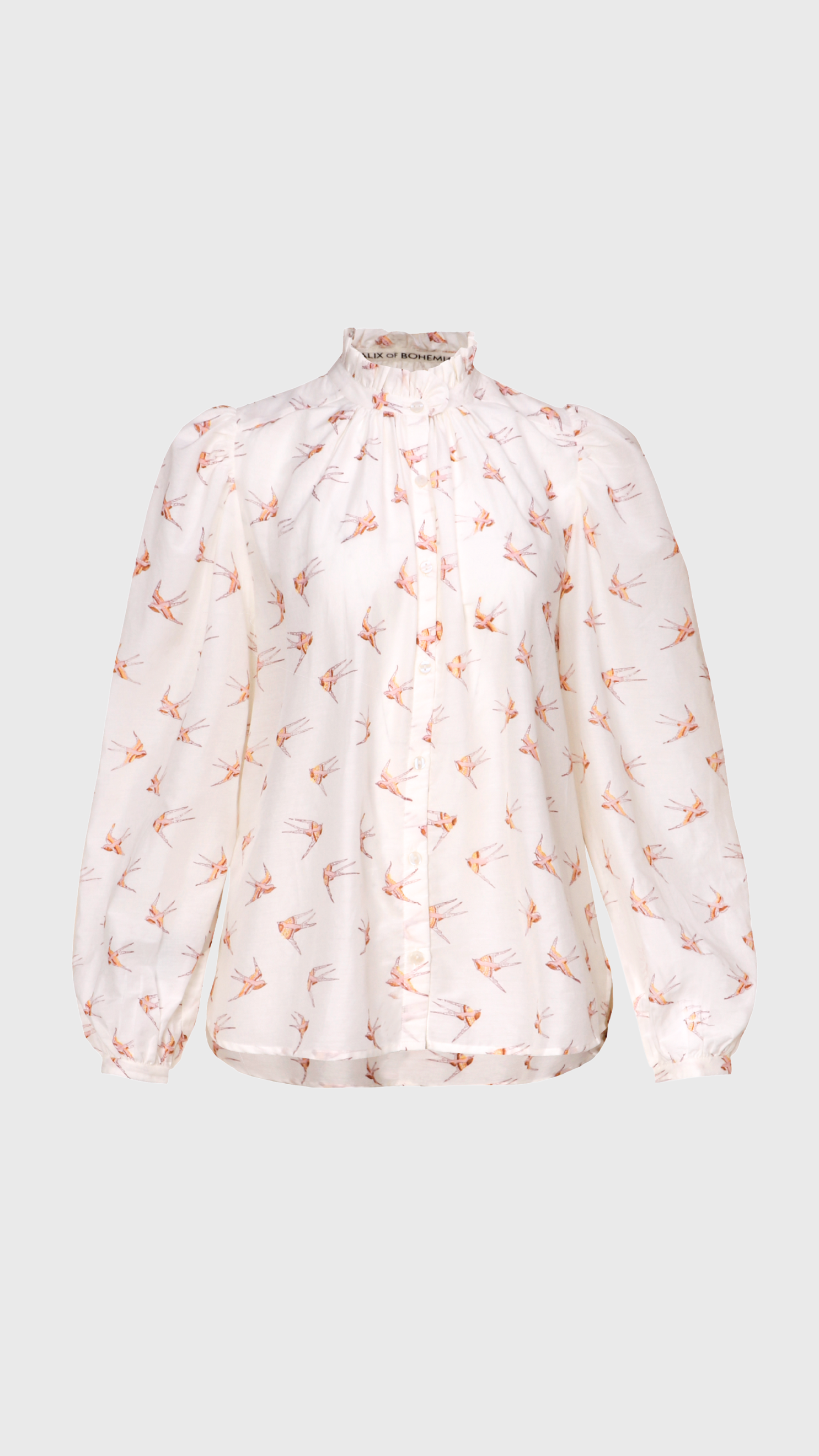 Alix of Bohemia Annabel Swallow Shirt in White Cedar
