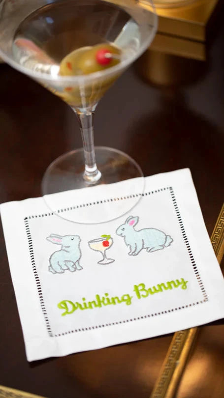 Drinking Bunny Cocktail Napkin