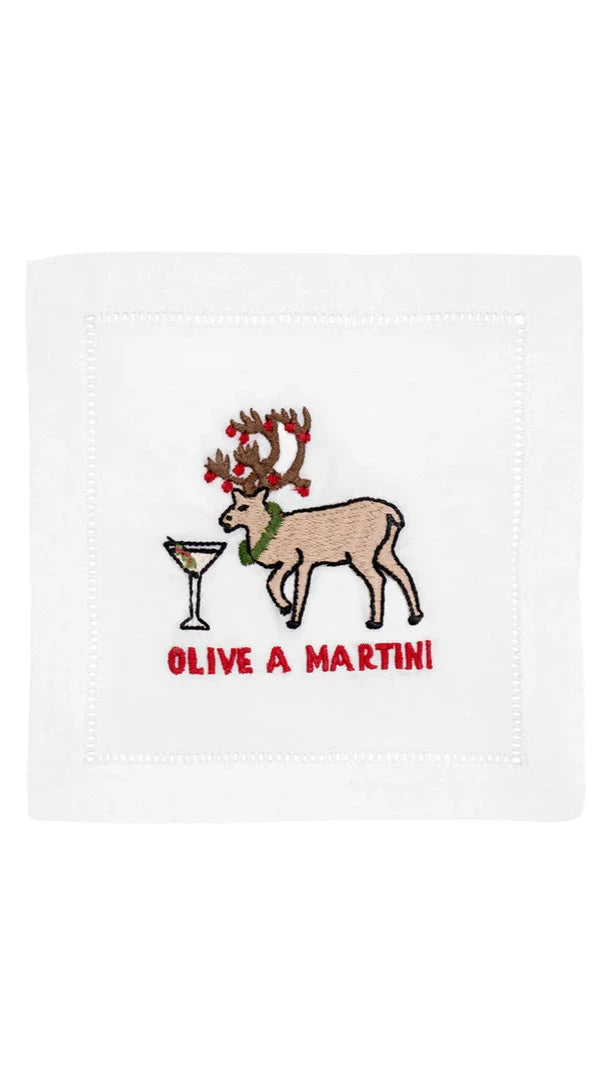 Olive A Martini Cocktail Napkin