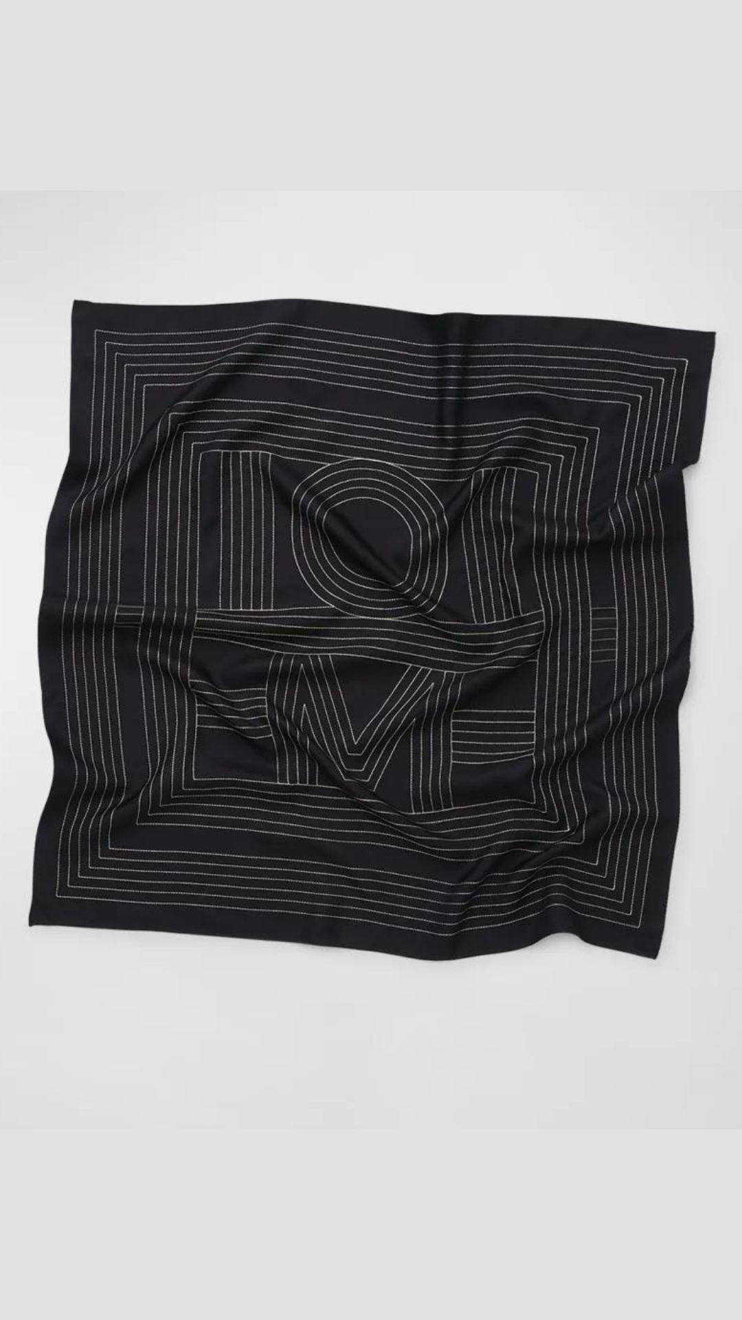 TOTEME Striped Monogram Silk Scarf